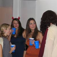 IMG_0630 Cher chats with Jesus while the Devil in the Blue dress looks on.